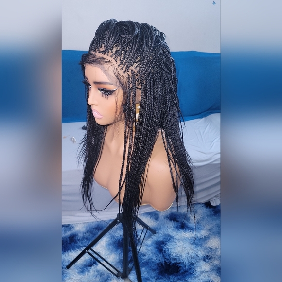 🔥 100% Handmade Full Lace Micro Braided Wig | 34” | Heat Safe | Lasts 2–5 Yrs | - Picture 4 of 17
